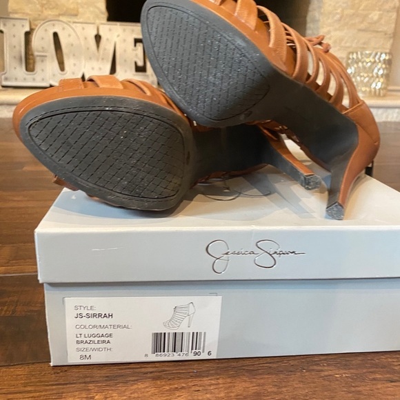 Jessica Simpson peep toe strappy heels - Picture 5 of 5